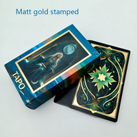 Jeu de Tarot de Luxe Personnalisé avec Accents en Feuille, Impression Personnalisée, Jeu de 78 Cartes pour Débutants et Lecteurs
