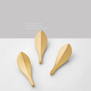 โลควาทสีทองหรูหราแสงใบมือจับตู้เสื้อผ้าประตูตู้สร้างสรรค์สําหรับลิ้นชักห้องครัวและห้องน้ํา - Product Image 5