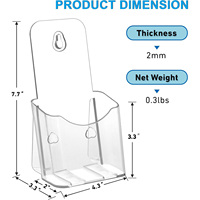 4x9 Incliné Retour Clair Table Menu Carte Stand Signe Titulaires En Plastique Dépliant Flyer Titulaire Acrylique Brochure Titulaire Stand