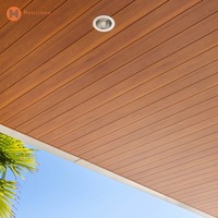 Panneaux de soffite en aluminium imitation bois pour plafonds extérieurs