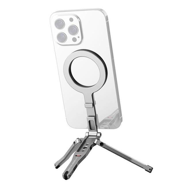 PULUZ Foldable Magnet Tripod Desk Phone Mount Handle Bracket for iPhone