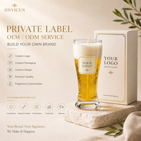 Bougie en verre Pilsner personnalisée, en cire de soja et gelée, parfum et couleurs sur mesure, achat mixte, fabrication OEM, vente en gros, marque privée