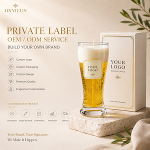 Bougie en <span class=keywords><strong>verre</strong></span> Pilsner personnalisée, en cire <span class=keywords><strong>de</strong></span> soja et gelée, parfum et couleurs sur mesure, achat mixte, fabrication OEM, vente en gros, marque privée - Product Image 5