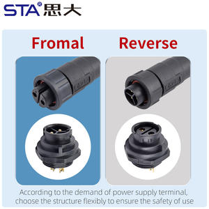 E10 su geçirmez 2 3 4 Pins B kodu düz/açı Overmolded enjeksiyon tipi erkek kadın IP67/68 süngü konnektör fişi - Product Image 6