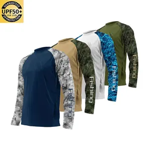 Affordable Wholesale blank polyester upf 50 fishing shirt For Smooth Fishing  