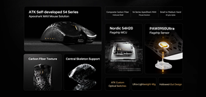 <span class=keywords><strong>Mouse</strong></span> da Gaming Wireless ATK Blazing Sky <span class=keywords><strong>Ghost</strong></span> Ultimate, Ultraleggero 48g in Fibra di Carbonio con Design Traforato - Product Image 5