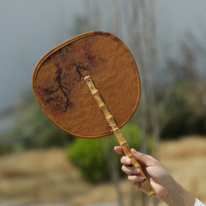 Handmade Bamboo Woven Fan Large Retro Intangible Cultural Heritage Palm Leaf Fan Natural Craft Art Collectible Gift - Product Image 5