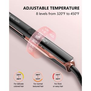 เครื่องหนีบผมและม้วนผมอัลลอยด์อะลูมิเนียมขนาด 1 นิ้ว ยี่ห้อ Annlary แบบ 2-in-1 พร้อมมอเตอร์ DC แรงดันคู่ ปรับความเร็วได้ 3 ระดับ - Product Image 3