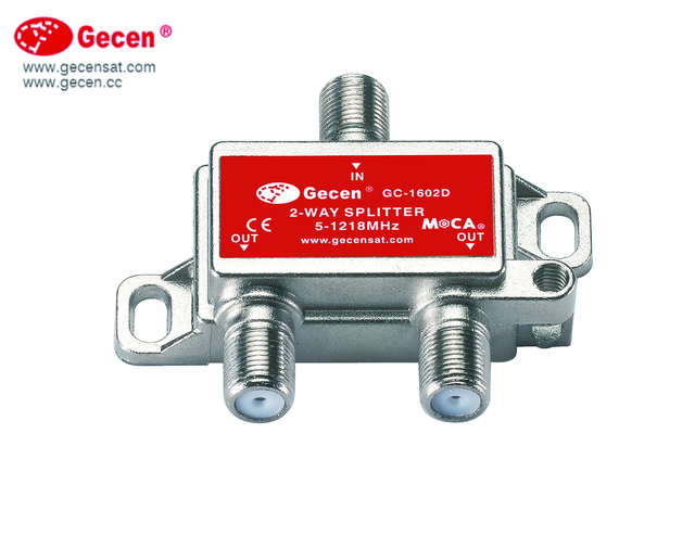 Gecen DOCSIS 3.1 5-1218Mhz 1.2Ghz 2 Way CATV Moca Splitter 6kv Model GC-1602D