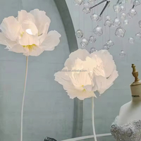 Support de fleurs géantes en organza de soie artificielle rose et pivoine pour mariages, événements et fêtes