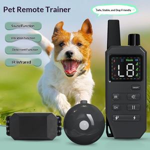 Afstandsbedienbare hondentrainer met ultrasone vibratie, elektrische schok & IR infrarood anti-blaf trainingshalsband - Product Image 2