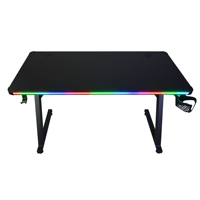Lumière LED en forme de Z avec porte-gobelet et crochet pour casque Bureau de jeu Table de jeu professionnelle Vente d'usine Bureau d'ordinateur