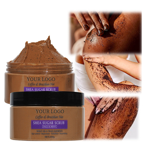 Logo kustom grosir Multivitamin organik Vegan pengelupasan kulit perawatan kulit pemutih pencerah kopi gula <span class=keywords><strong>Scrub</strong></span> Tubuh - Product Image 1