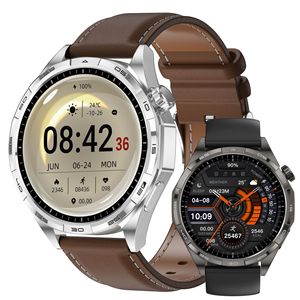นาฬิกาสมาร์ทวอทช์ Watch6 Pro สายหนัง ขนาด 41-43 มม. หน้าจอ AMOLED ตัวเรือนสแตนเลสสตีล GPS วัดอัตราการเต้นของหัวใจ ตรวจจับการนอนหลับ สำหรับทุกเพศ - Product Image 1