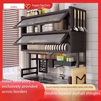 Étagère de rangement multifonctionnelle en métal multicouche pour vaisselle et cuillères, à placer au-dessus de l'évier de cuisine pour usage domestique