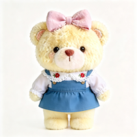 Ours en peluche personnalisé en gros avec nœud, adorable ours en peluche Kawaii, jouet en peluche moelleux et rembourré