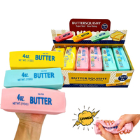 Lot de balles anti-stress en forme de beurre et de fromage, à remontée lente, croquantes, 4 oz, petites, en forme de cacahuète, et squishies