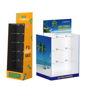 Personalizado cuatro estanterías POP Retail Sneaker zapato cartón FSDU piso soporte de exhibición para zapatos - Product Image 5