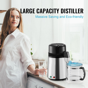 Distillateur d'eau électrique en acier inoxydable 4L 1,05 <span class=keywords><strong>gallon</strong></span> Purificateur d'eau pure Filtre pour la maison Comptoir de cuisine Fabricant d'eau distillée - Product Image 2