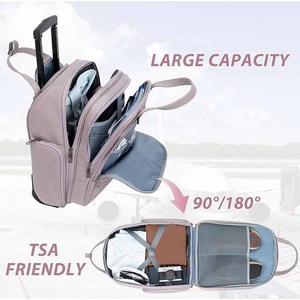 Maleta de equipaje de noche para debajo del asiento de moda para niñas o mujeres Maletín para computadora portátil <span class=keywords><strong>con</strong></span> <span class=keywords><strong>ruedas</strong></span> - Product Image 2