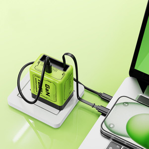 Chargeur rapide portable 35W GaN Prise pliable USB C Câble de <span class=keywords><strong>type</strong></span> C extensible intégré Design compact pour les voyages - Product Image 4