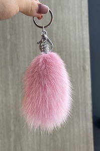 ขนาดเล็ก13ซม. พวงกุญแจหางจิ้งจอกธรรมชาติหางจิ้งจอกแท้ - Product Image 6