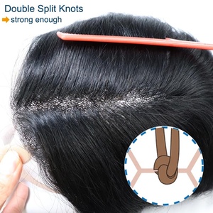 Sistema di Parrucchino in <span class=keywords><strong>Capelli</strong></span> Indiani Remy per Uomo, <span class=keywords><strong>Toupet</strong></span> Fatto a Mano con Base Mono Saldato e Pelle Sintetica - Product Image 3
