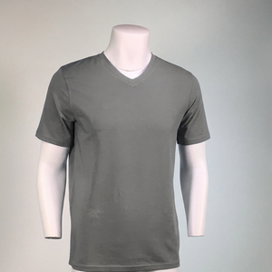 T-shirt de sport pour homme à col en V, extensible, en coton et élasthanne, pour les entraînements ou les exercices - Product Image 2