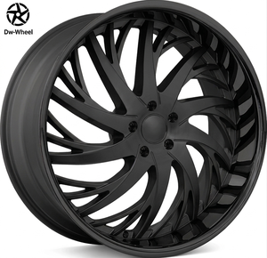 Rines Forjados DW Spiral Cyclone 24 26 Pulgadas 6x139.7 en Negro Brillante con Borde Profundo para Chevrolet Tahoe Suburban GMC Yukon - Product Image 2