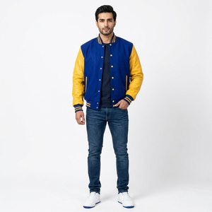 Premium Unique OEM Personnalisé Chenille Patch Broderie En Cuir Manches Vintage Respirant CollegeBaseballjacket pour hommes - Product Image 1