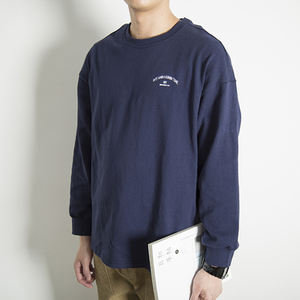 Otoño 7935 nueva <span class=keywords><strong>camiseta</strong></span> <span class=keywords><strong>de</strong></span> manga larga <span class=keywords><strong>con</strong></span> cuello redondo y estampado <span class=keywords><strong>de</strong></span> letras Retro japonesas - Product Image 1