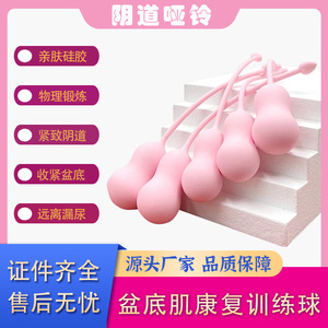 Balle vaginale Deruk pour exercices de Kegel, réparation du plancher pelvien, balle électrique rechargeable rose, instrument de réadaptation post-partum - Product Image 5