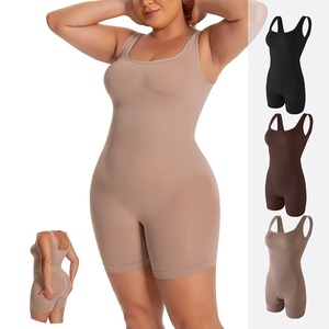 HAGO Women's Seamless Polyamide High Compression One-piece Body Shaping Underwear Chest Support Waist Slimming Tummy Control Hip