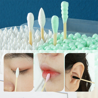 Bâtonnets de coton en bois à double tête pour le maquillage féminin, le nettoyage du nez et des oreilles, bâtonnets à tête à vis en bois, outil de soins de santé polyvalent