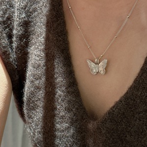 Collar con Colgante de Plata de Ley S925 con Forma de Lazo y Cuadrado Pequeño, Diseño de Lujo Ligero, Dulce, Romántico y Exquisito, con Patrón de Estrella en Caja - Product Image 2