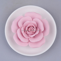 Clip d'évent de voiture en céramique blanche écologique pivoine désodorisant parfum en céramique arôme plâtre porcelaine fleur diffuseur d'huile essentielle