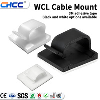 Clip de gestion de câbles en gros, auto-adhésif, support de câbles pour bureau/table, organisateur de fils WCL, fixation de câbles, attache-câbles CE RoHS OEM ODM
