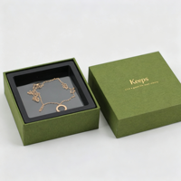 Boîte cadeau verte personnalisée avec logo imprimé, emballage haut de gamme pour la marque d'entreprise, boîte d'expédition en carton rigide pour clients VIP, souvenirs