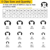 Industrial Boxed Set of 105-110 Pcs Carbon Steel Washers Flat Shims Screw Shims Split Round Washers