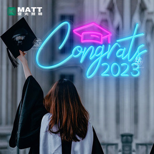 Matt phổ biến chúc mừng dấu hiệu Neon chúc mừng gard Neon dấu hiệu tường Hình ảnh chúc mừng dấu hiệu Neon cho lớp <span class=keywords><strong>2025</strong></span> ăn mừng - Product Image 3