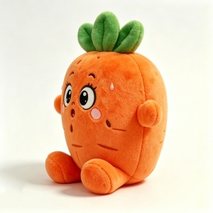 Almohada de Peluche de Zanahoria Redonda y Adorable Personalizada, Lindo Juguete de Peluche de Zanahoria, Suave Animal de Peluche de Vegetal Naranja - Product Image 4