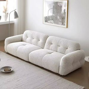 <span class=keywords><strong>Muebles</strong></span> Suaves, Sofá Moderno de Lujo, Color Crema, Elegante Juego de Sofás, Sofá de Chenilla y Terciopelo Asequible para Villa y Hotel - Product Image 1
