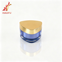 Pots à crème triangulaires vides en acrylique de 15g et 30g, directement de l'usine, avec logo personnalisé pour emballage de luxe de cosmétiques et soins du visage