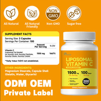 Cápsulas de vitamina C liposomal OEM, suplemento de vitamina Vc soluble en grasa, suplemento de vitamina C