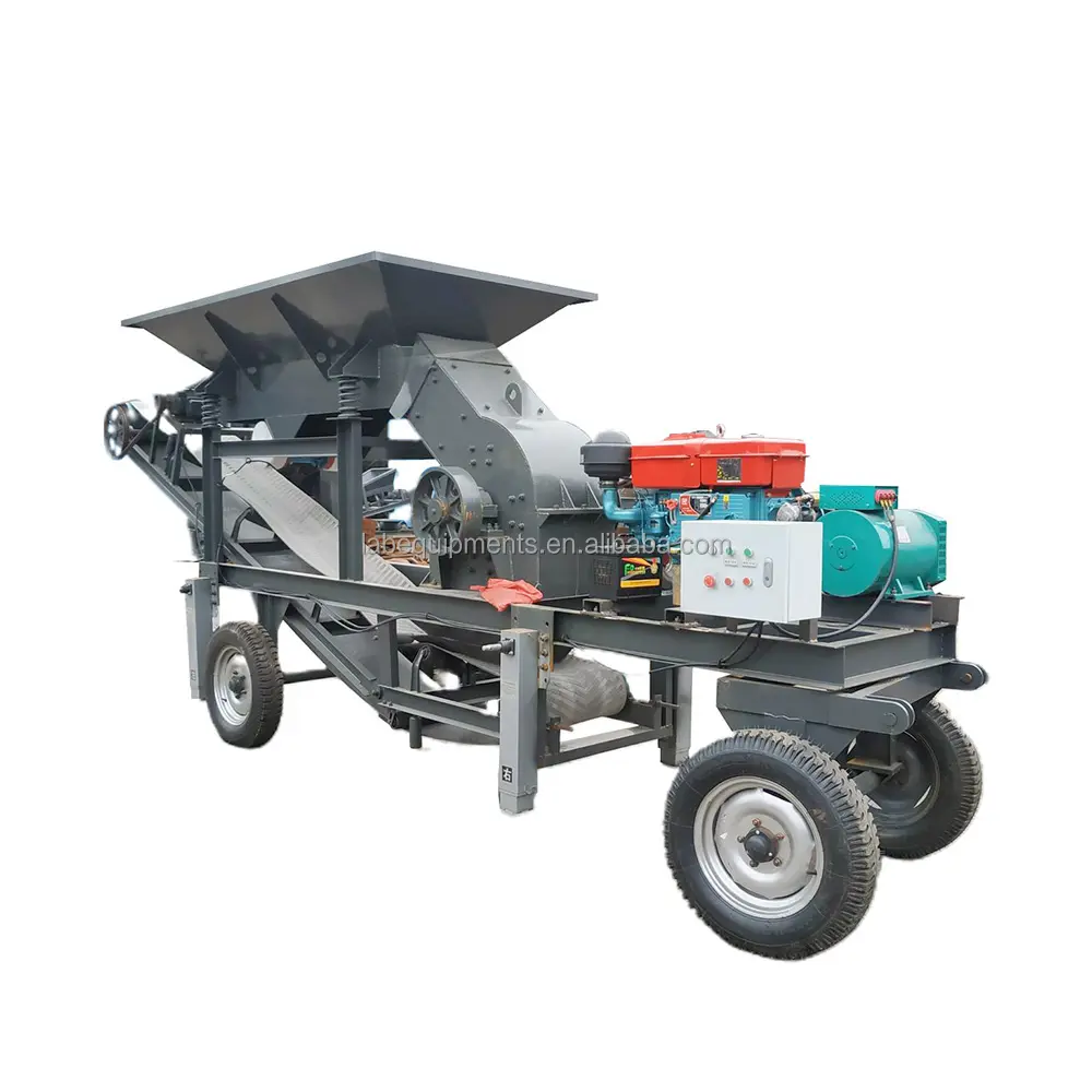 Portable Mobile Movable Sand Rock Stone Crusher Station for Gold Mining