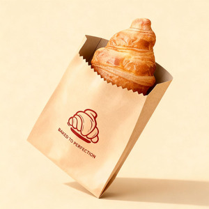 Bolsas de Papel Kraft Ecológicas, Resistentes al Agua y a la Grasa de Burger King para Envolver Sándwiches, Galletas, Pasteles y Bocadillos - Product Image 1
