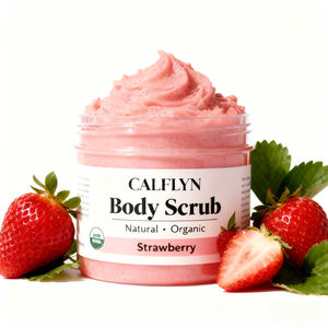 CALFLYN Scrub Corpo Naturale e Biologico all'Avocado/Fragola/Pesca/Mirtillo Esfoliante Idratante OEM/ODM Etichetta Privata - Product Image 2