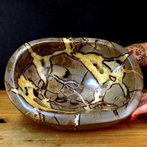 Cuenco Septariano Natural Tallado a Mano, Cuenco de Piedra Curativa de Cristal para Decoración del Hogar, Reiki, Meditación, Feng Shui, Venta al por Mayor - Product Image 5