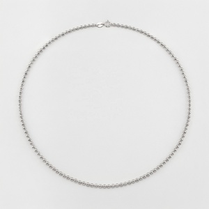 Collier chaîne à billes en argent sterling 925 plaqué or 18 carats, chaîne minimaliste, bijou polyvalent - Product Image 3