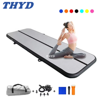 Piste de gymnastique gonflable 10m x 2m x 20cm pour cheerleading, gymnastique, clubs, studios de danse, programmes mobiles et usage domestique